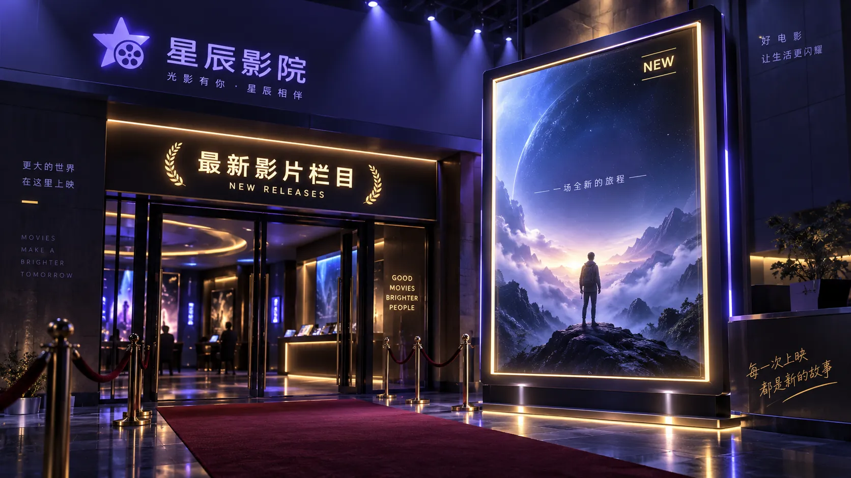 深蓝太空背景下的轨道设施与孤独舱体画面